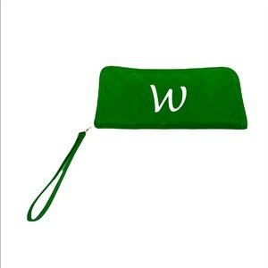 “New” Initials Green Clutch (W)